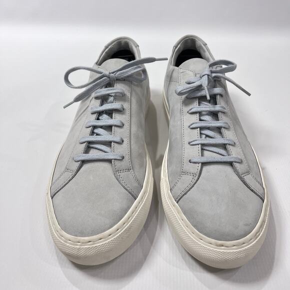 COMMON PROJECTS Achilles Low Sneakers Grey Nubuck 2366 EU 44 US 11 Shoes ITALY - Picture 11 of 13